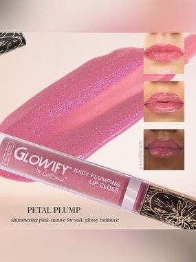 LipSense Glowify Juicy Plumping Lip Gloss - Petal Plump (Pink-Mauve)